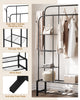 Heavy Duty Double Clothes Rail Garment Hanging Display Rack with Storage Shelf