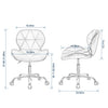 Computer Desk Chair Office Cushioned Chair Chrome Legs Swivel Fabric/PU/Velvet