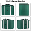 Metal Garden Shed 6X4 Large Outdoor Garden Storage House ApexRoof WITH FREE BASE