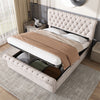 Ottoman Storage Bed Upholstered 5ft King Size Bed Frame With Storage & Gas Lift