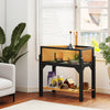 Wooden Tortoise House with Storage Shelf, Clear Observation Windows