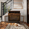 Wooden Dog Crate Pet Cage Indoor Furniture Large Dog House Kennel with Drawer UK