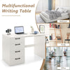 Modern Computer Desk Home Office Desk w/4-Drawers Wooden Laptop Desk Workstation