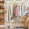 Modern Chic Gold Clothes Rail Corner Coat Rack Stand Handbag Tie Towels Rod Tree