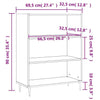 Bookcase Smoked Oak 69.5x32.5x90 cm Engineered Wood