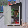 BIRCHTREE 4x10ft Lean To Garden Shed Metal Storage House Pent Roof Anthracite