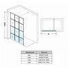 Black Walk In Shower Enclosure Wet Room Screen 8mm Tempered Glass Corner Cubicle