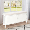 Shoe Bench Shoes Rack for Hallway White Shoe Storage Cabinets with Seat Cushion
