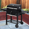 Outdoor XL Smoker Charcoal BBQ Grill Portable Garden Barbecue Trolley with Shelf