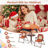Indoor/Outdoor Collapsible Toddler Activity Table with 2 Folding Chairs-Coffee
