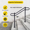 1120MM Iron Handrail Adjustable Metal Stairs Handrail Fits 0-4 Steps Garden