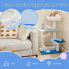 Ocean-themed Cat Tree 3-level Cat Tower Activity Center Sisal Scratching Posts