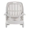 Sun Lounger Outdoor Garden White Plastic Reclining Relaxer Bed Portable Recliner