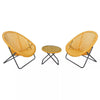Tobs Bistro Set 2 Rattan Garden Furniture - 2 Chairs & Coffee Table In 3 Colours