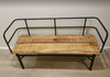Vintage Industrial Bench Metal Dining Chair 2 Seater Hallway Kitchen Rustic Seat
