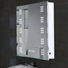 Bathroom 60 LED LightUp Mirror Cabinet with Storage/Demister/Sensor/Switch/Clock