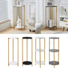 90cm Plant Stand 2/3-Tier Flower Holder Tall Side End Table with Golden Frame
