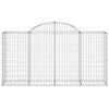 Arched Gabion Baskets 15 pcs 200x50x100/120 cm Galvanised Iron