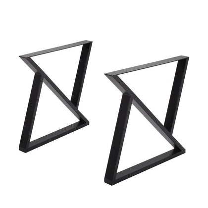 2x Industrial Steel Metal Table Legs Triangle Frame for Dining/Bench/Office/Desk