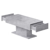 High gloss Coffee Table with RGB LED Lights Living Room Cocktail Sofa Table Grey