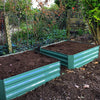 Garden Raised Bed Galvanised Steel Outdoor Planter Pot Flower Herb Box 2 pieces