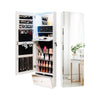 Costway 120cm LED Jewelry Mirror Cabinet Wall Mounted Jewelry Armoire Organizer