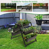 3-Tier Vertical Raised Garden Bed Freestanding Garden Planter W/ 5 Plant Boxes
