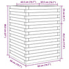 Garden Planter White 50x50x68.5 Solid Wood Pine G4G5