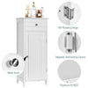 Bathroom Storage Cabinet Floor Standing Wooden Cupboard w/ Single Door & Drawer