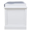 Hallway Shoe Storage Bench Chest 2 Wooden Wicker Basket Grey Cushion Padded Seat