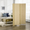 4 Panel Folding Room Dividers for Wall, Privacy Screen Panels, Brown