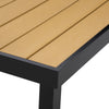 Garden Dining Table for 8, Aluminium Frame for Patio, Natural
