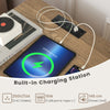 Record Player Stand Turntable Stand Vinyl Record Holder w/Charging Station