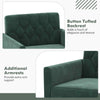 Living Room Velvet Leisure Chair Armchair Sofa Accent Chair-Dark Green
