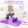 Toddler Soft Play Set Crawling and Climbing Soft Foam Structure-Purple