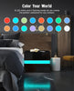 LED Bedside Table Cabinet 2 Drawers High Gloss Front Nightstand Storage Unit UK