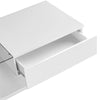 COFFEE TABLE WITH LED LIGHT, HIGH-GLOSS WHITE WITH DRAWER LIVING ROOM FURNITURE
