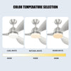 3 Blades 52inch Ceiling Fan Light 6 Speed Timer Remote Control Chandelier Silver
