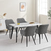 Morden White Dining Table Dining Room Kitchen Garden Table Metal Straight Legs
