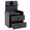 Extra Tall Bedside Cabinet Nightstand Side Table Shelf Bookshelf Storage Drawer