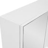 Bathroom Mirror Cabinet 2 Doors White Waterproof Wall Mounted Storage Wood