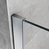 Frameless Bath Shower Screen Bathroom Fixed Clear 6mm Glass Panel 800x1400mm