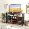 Wine Bar Cabinet 140cm Industrial kitchen Buffet Sideboard with storage