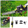 2 IN1 Cordless Hedge Trimmer Grass Shear Garden Handheld Hedge Shrub Cutter