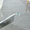 Round Glass Home Kitchen Table with Stainless Steel Metal Legs Dining Table