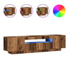 TV Cabinet with LED Lights Old Wood 160x35x40 cm Engineered Wood
