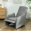 Push Back Recliner Armchair w/ Adjustable Leg Rest for Living Room Bedroom Grey