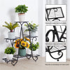 6 Tier Metal Plant Stand 6 Flower Pots Shelf Display Rack Garden Home Dec