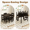 Children Wooden Table and 4 Chairs Set Activity Desk Set Coffee