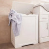 Laundry Hamper Bin Clothes Storage Linen Cabinet Chest Wooden Shaker Unit Home